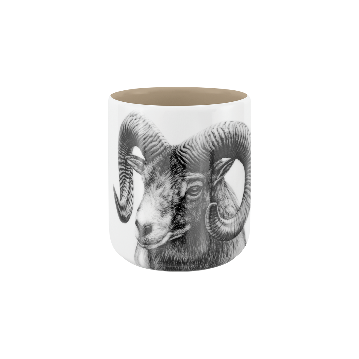 becher ohne henkel . innen farbig . widder .