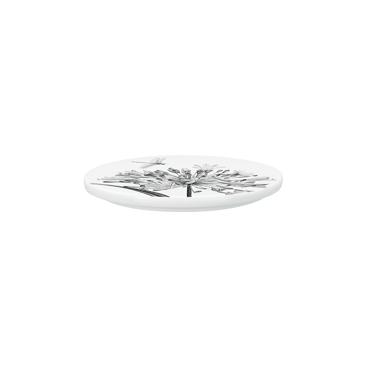 deckel 11 . untersetzer . schmucklilie mit libelle .