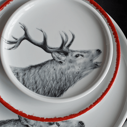 teller 21  . lässig umrundet . erdbeermarmelade .