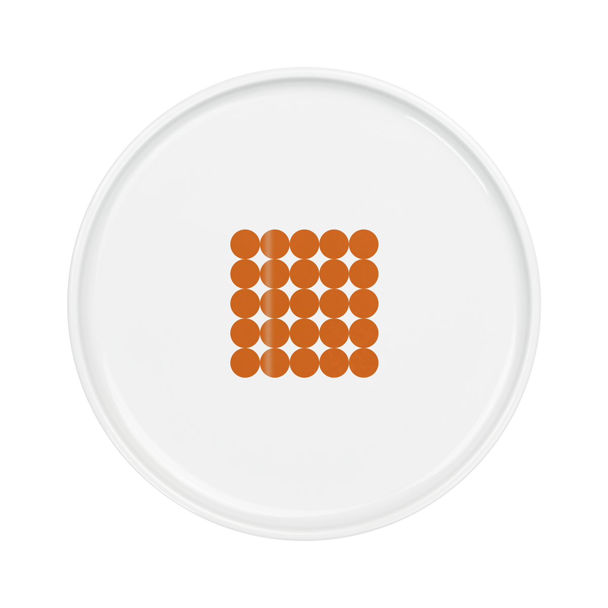 punkte 5x5 . mandarinenschalen .