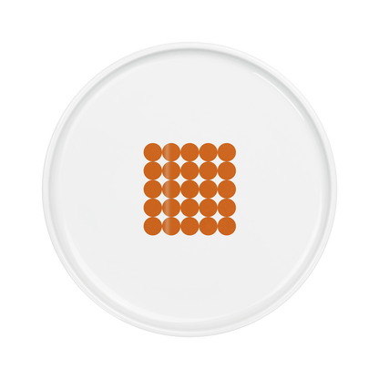 punkte 5x5 . mandarinenschalen .