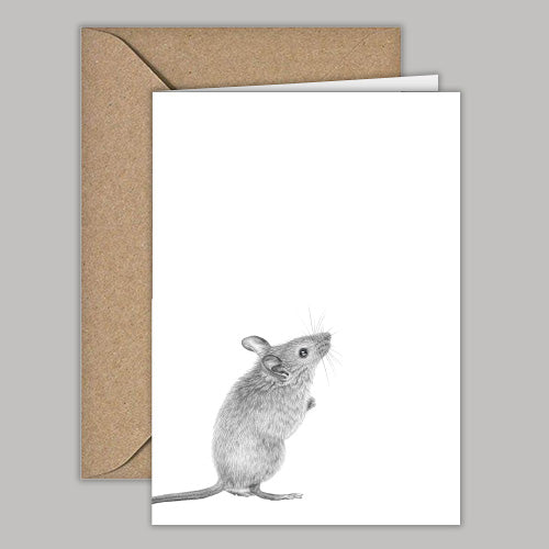 klappkarte mit umschlag . maus